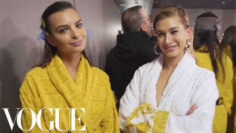 Hailey Baldwin, Gigi Hadid & Emily Ratajkowski Backstage at 